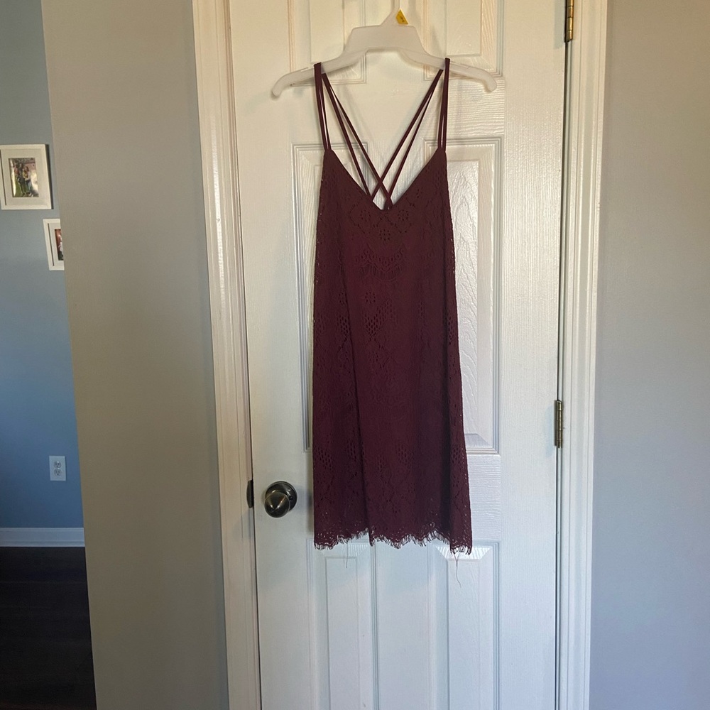 Miami Burgundy Lace Dress